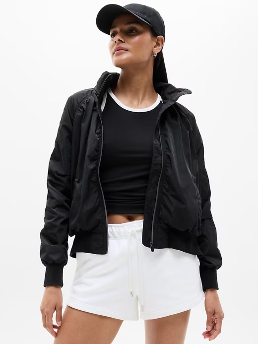 Athleta Black Jetset Bomber